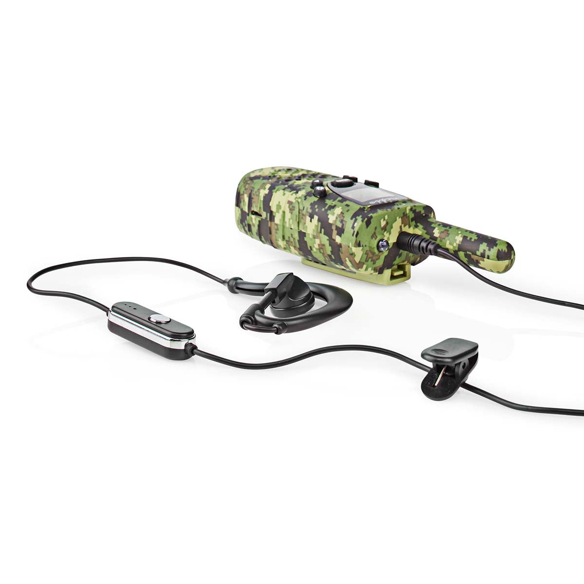 Walkie Talkie Set | 2 handsets | Up to 8 km | Frequency channels: 8 | PTT / VOX | Up to 2.5 hours | Headphone jack | 2 Headset | Suitcase included | Green