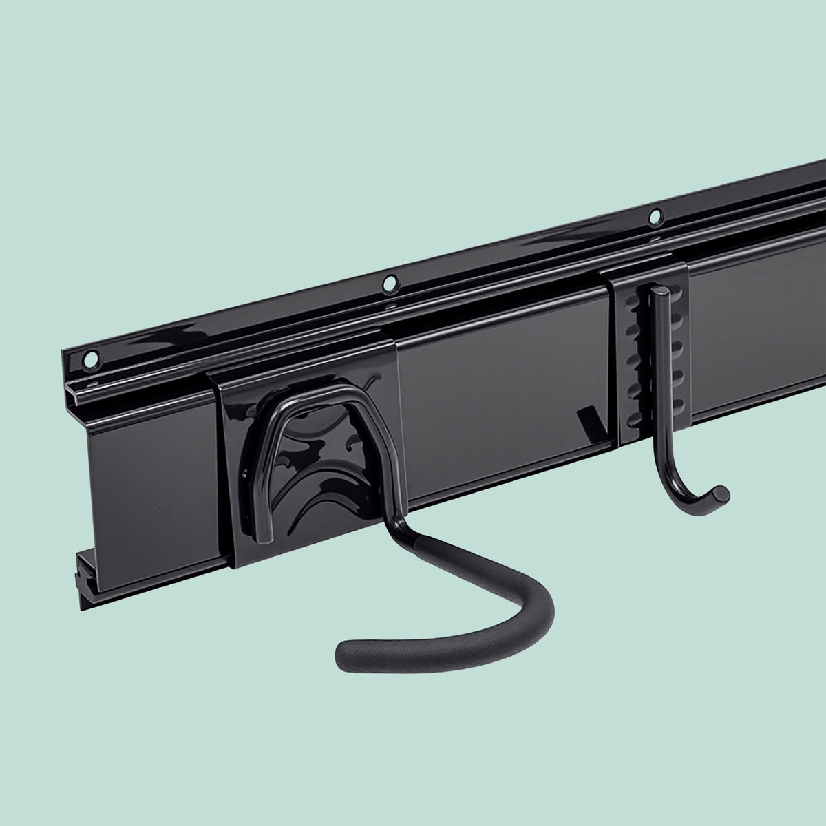 Wall Bike Rack with Rail – Holds Multiple Bicycles