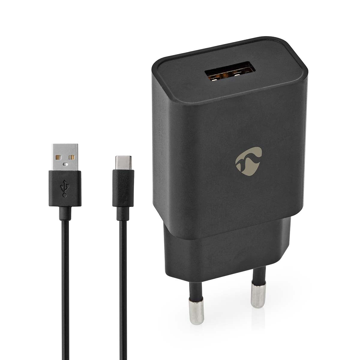Wall Charger | 12 W| Fast charging function | 1x 2.4 A A | Number of outputs: 1 | USB-A | USB Type-C™ (Loose) Cable | 1.00 m | Single Voltage Output