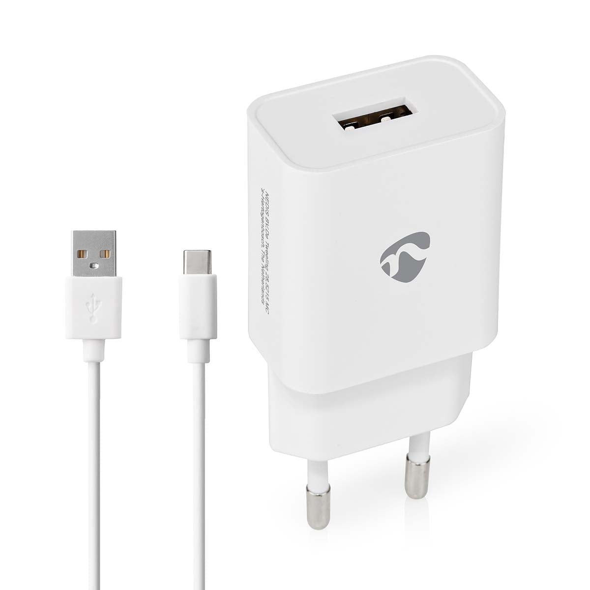 Wall Charger | 12 W| Fast charging function | 1x 2.4 A A | Number of outputs: 1 | USB-A | USB Type-C™ (Loose) Cable | 1.00 m | Single Voltage Output