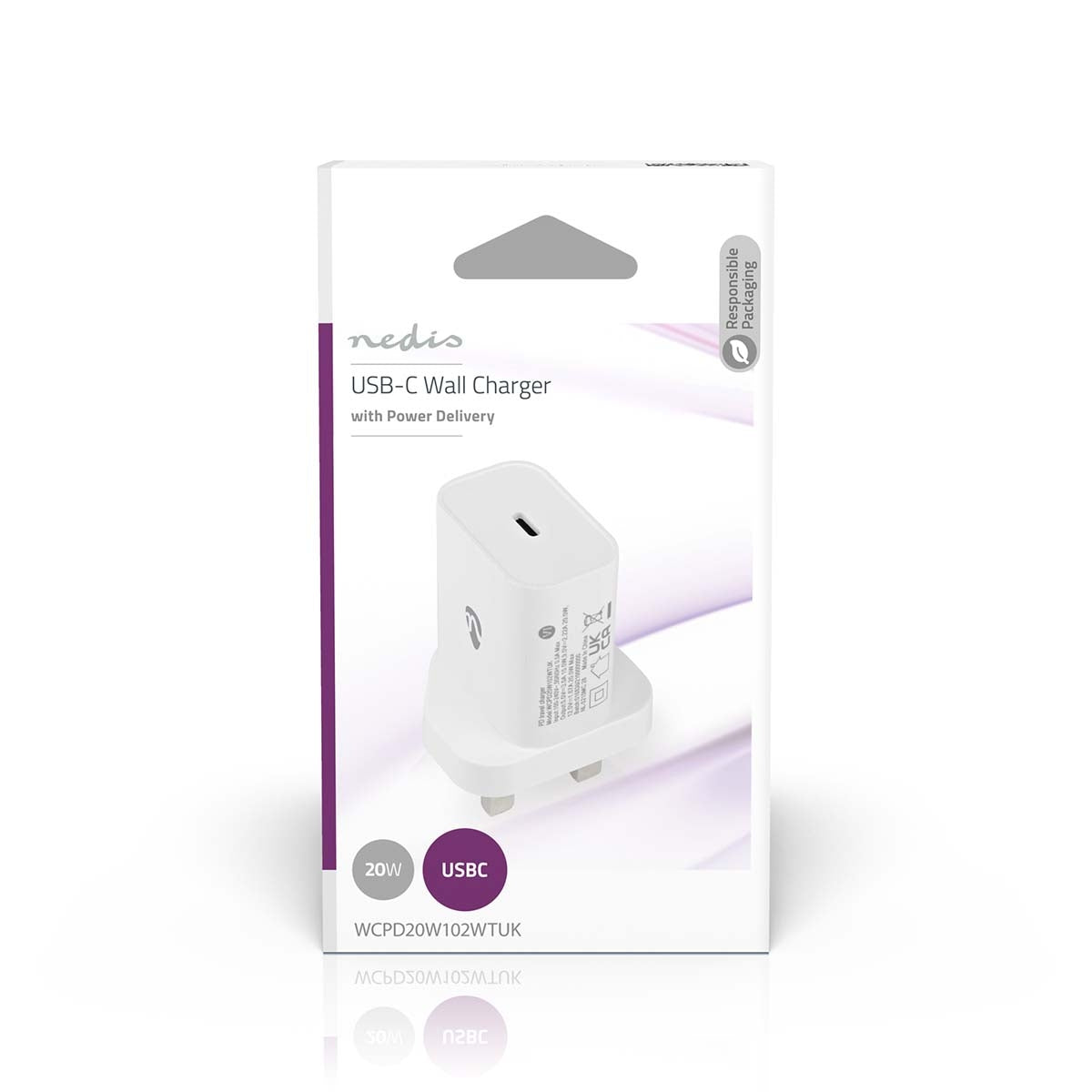 Wall Charger | 20 W| Fast charging function | 1.67 A / 2.22 A / 3.0 A | Number of outputs: 1 | USB-C™ | Automatic selection of Voltage