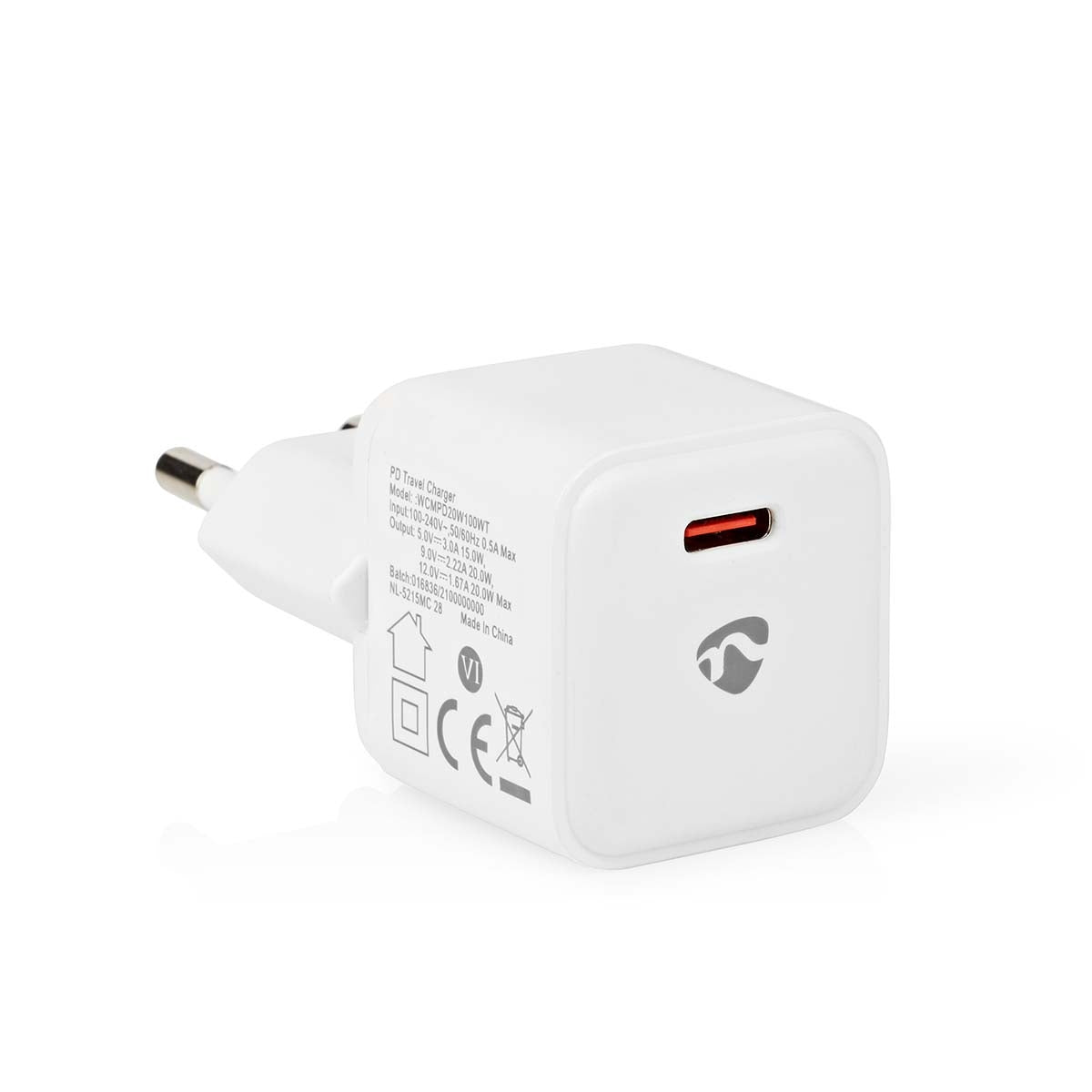 Wall Charger | 20 W| Fast charging function | 1.67 A / 2.22 A / 3.0 A | Number of outputs: 1 | USB-C™ | Automatic selection of Voltage