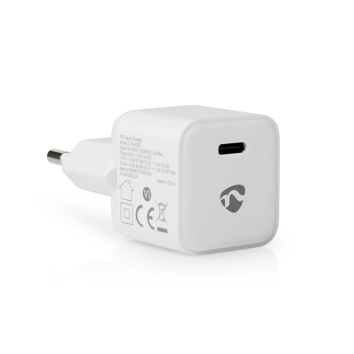 Wall Charger | 30 W| Fast charging function | 1.5 / 2.0 / 2.5 / 3.0 A | Number of outputs: 1 | USB-C™ | Automatic selection of Voltage