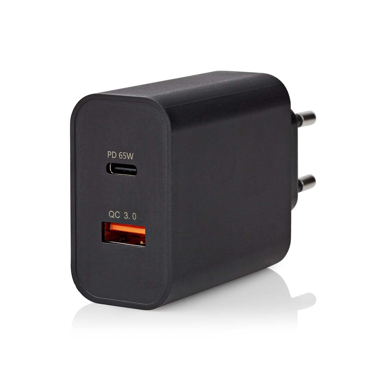 Wall Charger | 65 W| Fast charging function | 2.0 / 2.25 A / 3.25 A A | Number of outputs: 2 | USB-A / USB-C™ | Automatic selection of Voltage