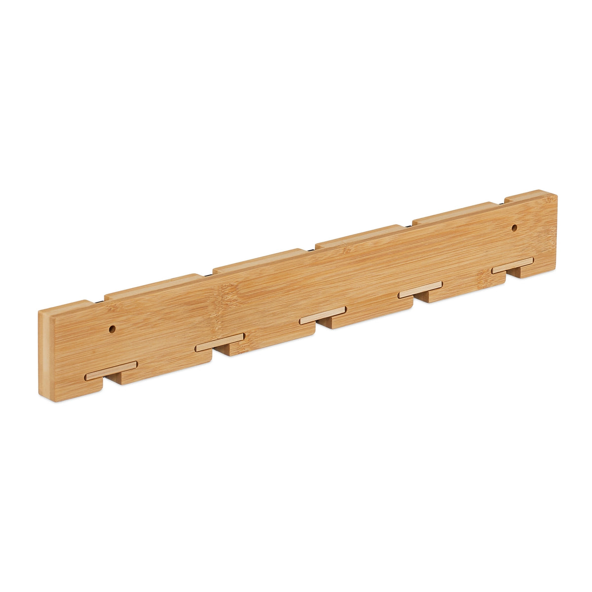 Wall Coat Rack with Folding Bamboo Hooks