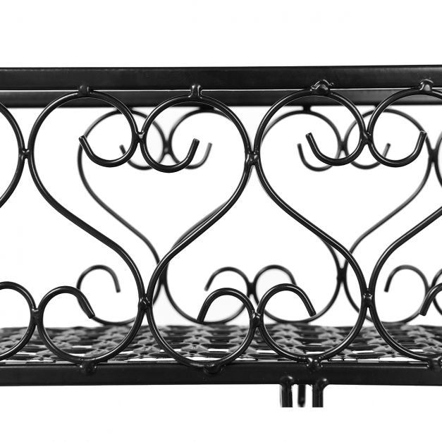 Wall-Mount Metal Wine Rack, Holds 6 Bottles and 6 Glasses