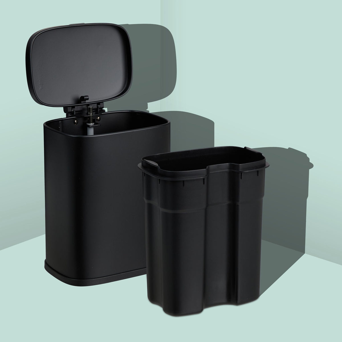 Wall-Mounted Bathroom Bin, 3L, Soft-Close Lid