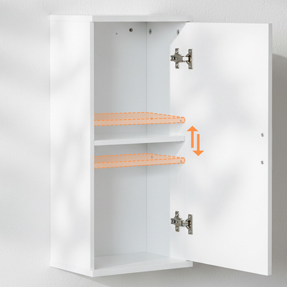 Wall-Mounted Bathroom Cabinet – Narrow, 2 Compartments, Adjustable