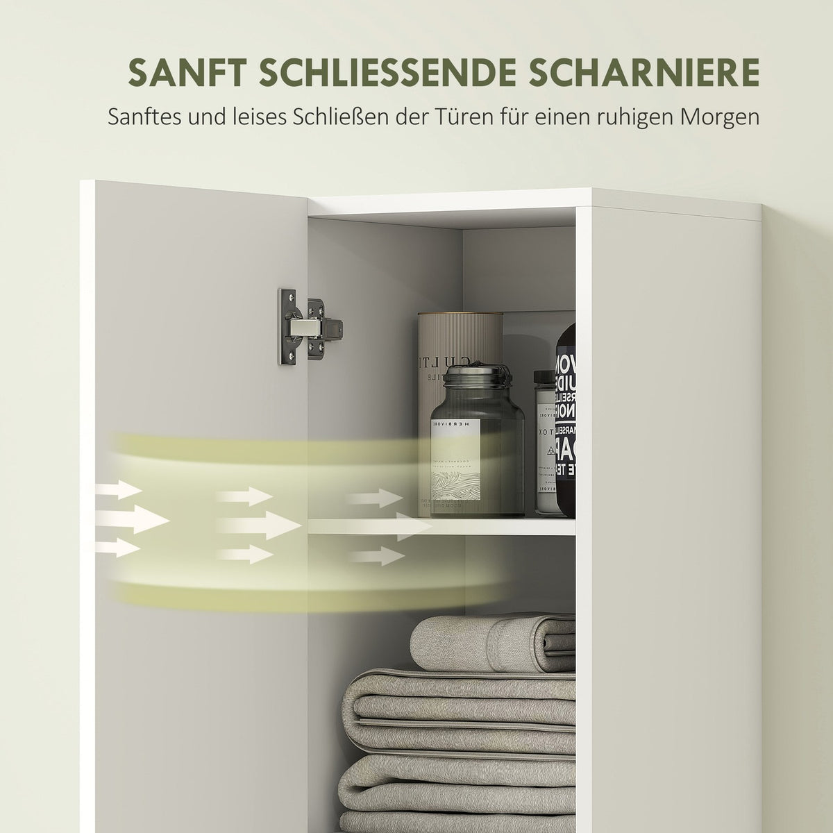 Wall-Mounted Bathroom Cabinet, White MDF, 161 cm
