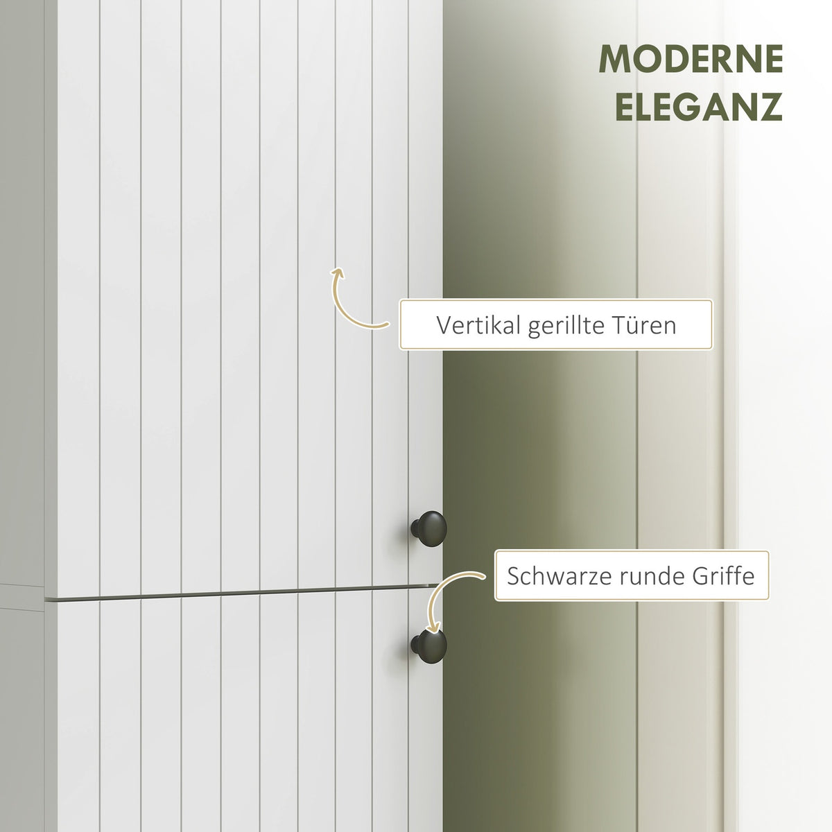 Wall-Mounted Bathroom Cabinet, White MDF, 161 cm