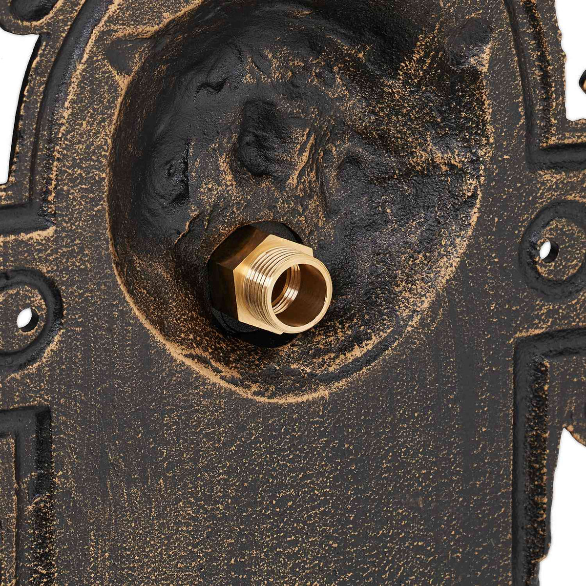 Wall-Mounted Cast Iron Garden Fountain with Tap