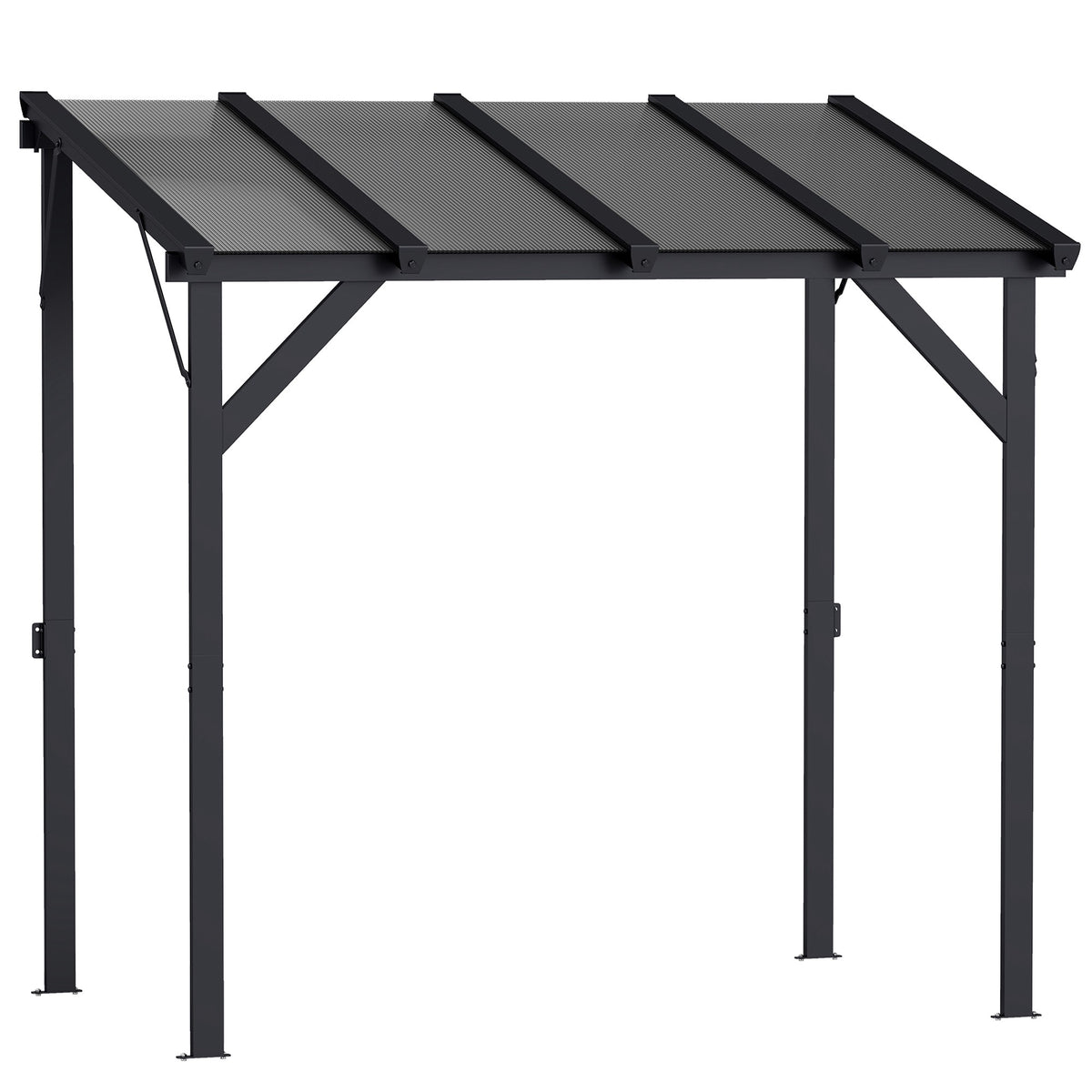 Wall-Mounted Grill Gazebo with UPF50+ PC Roof