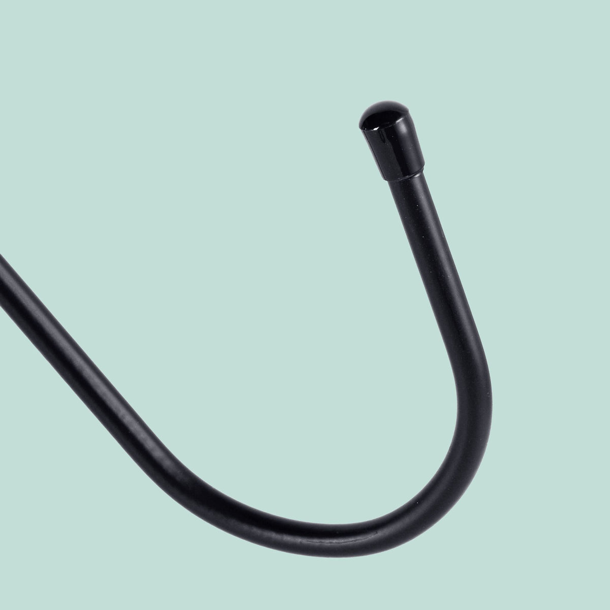 Wall-Mounted Iron Holder with Hooks, Black, Steel