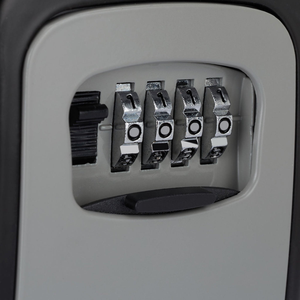 Wall-Mounted Key Safe with Combination Lock, Black/Grey