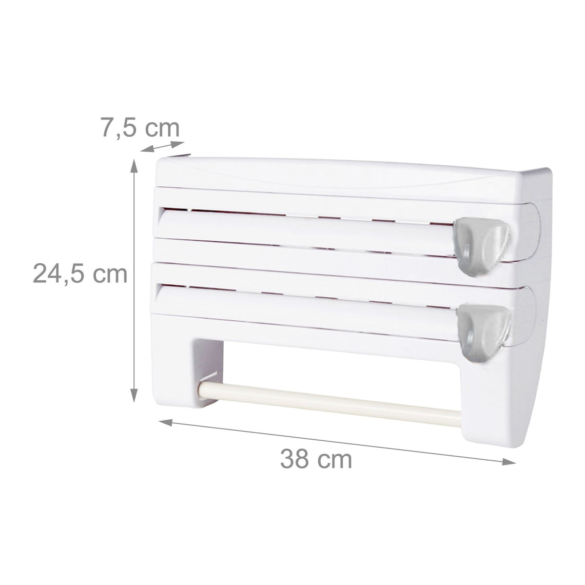 Wall-Mounted Kitchen Roll Holder with Foil Cutter