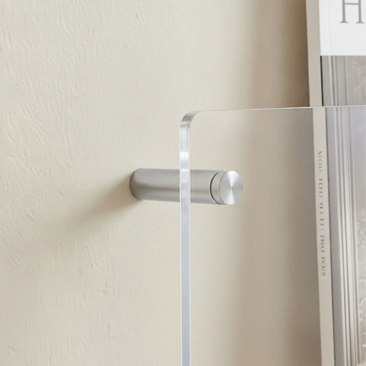 Wall-Mounted Magazine Holders, Set of 3, Transparent Acrylic