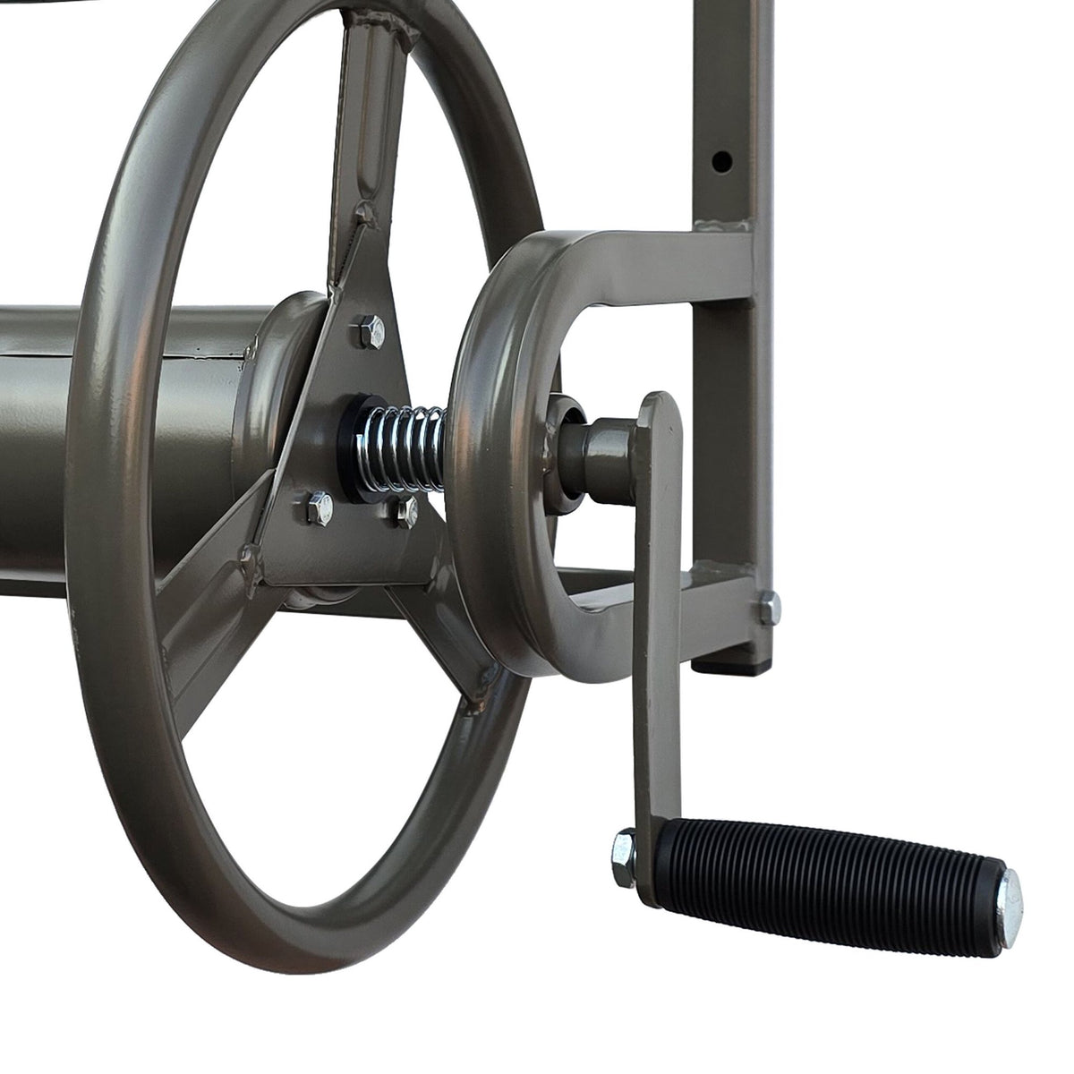 Wall-Mounted Stainless Hose Reel with Crank