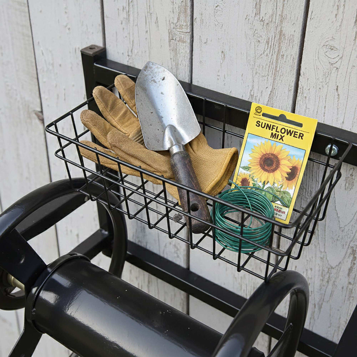 Wall-Mounted Stainless Hose Reel with Crank