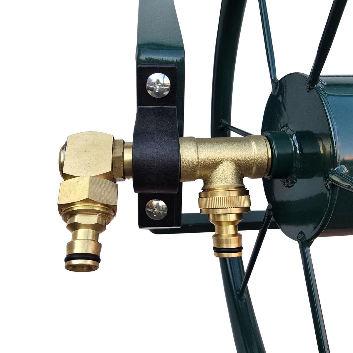 Wall-Mounted Stainless Steel Hose Reel with Adapter