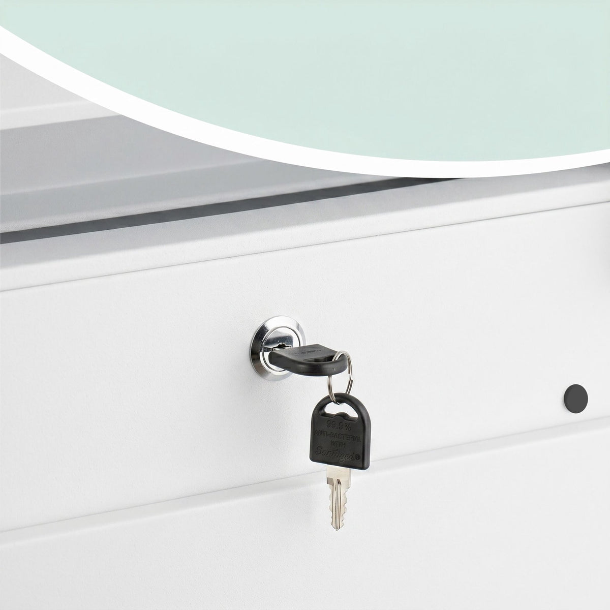 Wall-Mounted White Letterbox with Magazine Holder