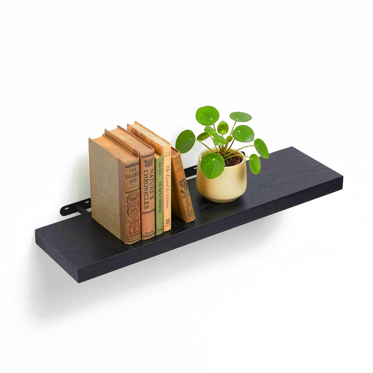 Wall Shelf with Metal Bracket – Living Room or Kitchen