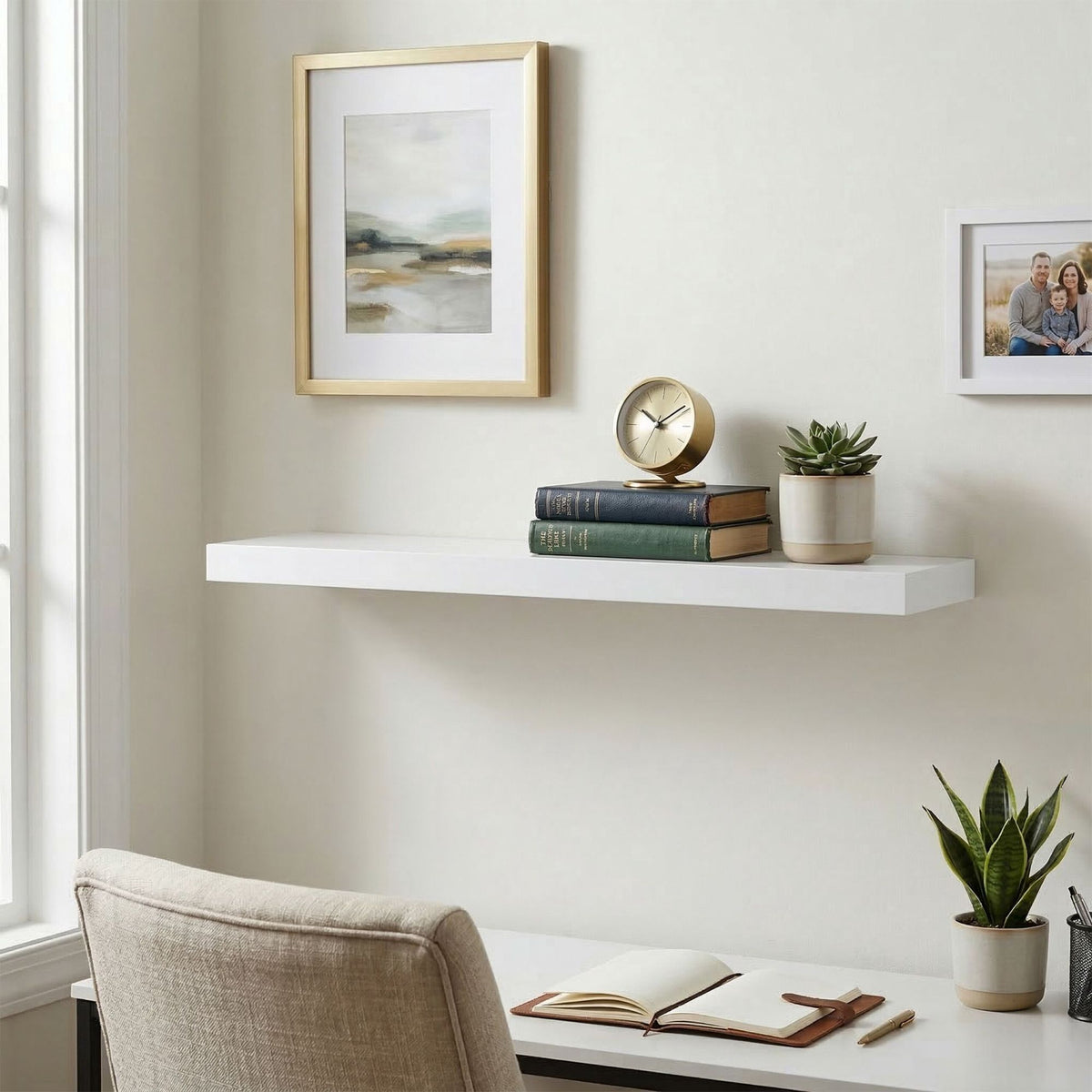 Wall Shelf with Metal Bracket – Living Room or Kitchen