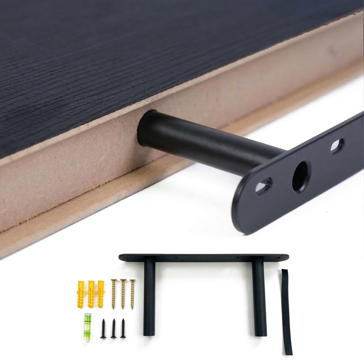 Wall Shelf with Metal Bracket – Living Room or Kitchen