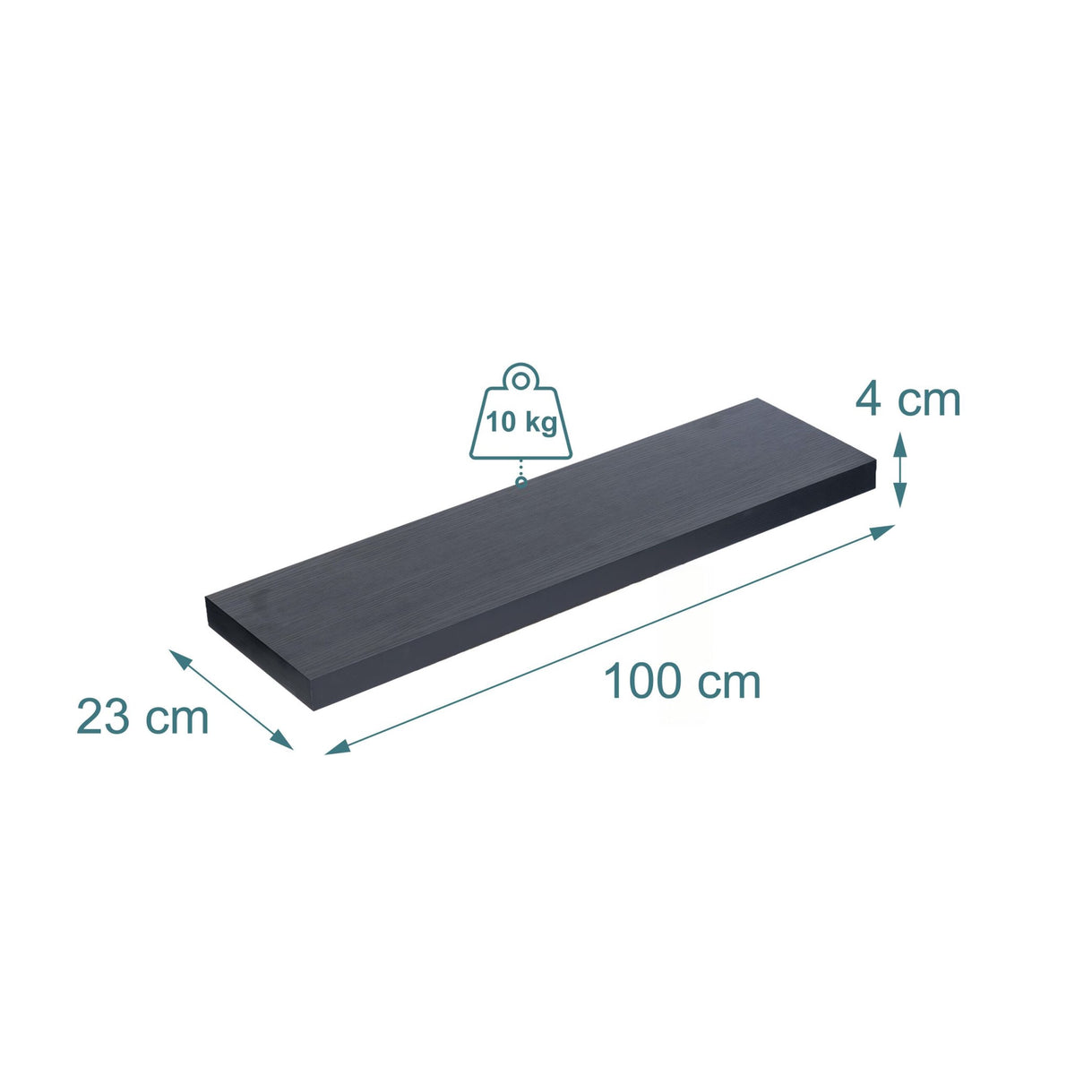 Wall Shelf with Metal Bracket for Living Room or Kitchen
