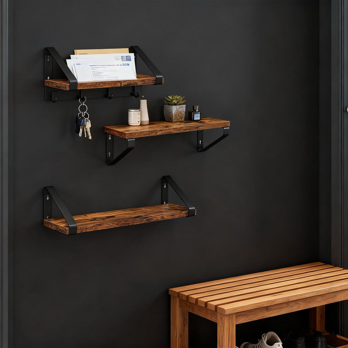 Wall Shelves – 3 Sizes, Versatile Storage Solution