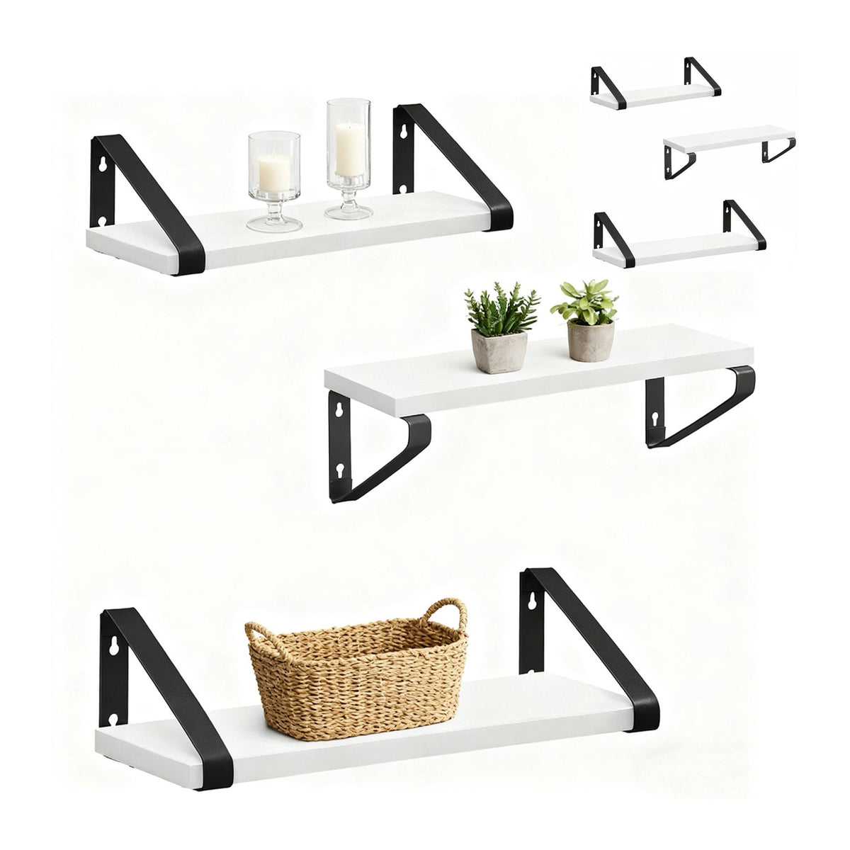 Wall Shelves – 3 Sizes for Living Room or Bedroom