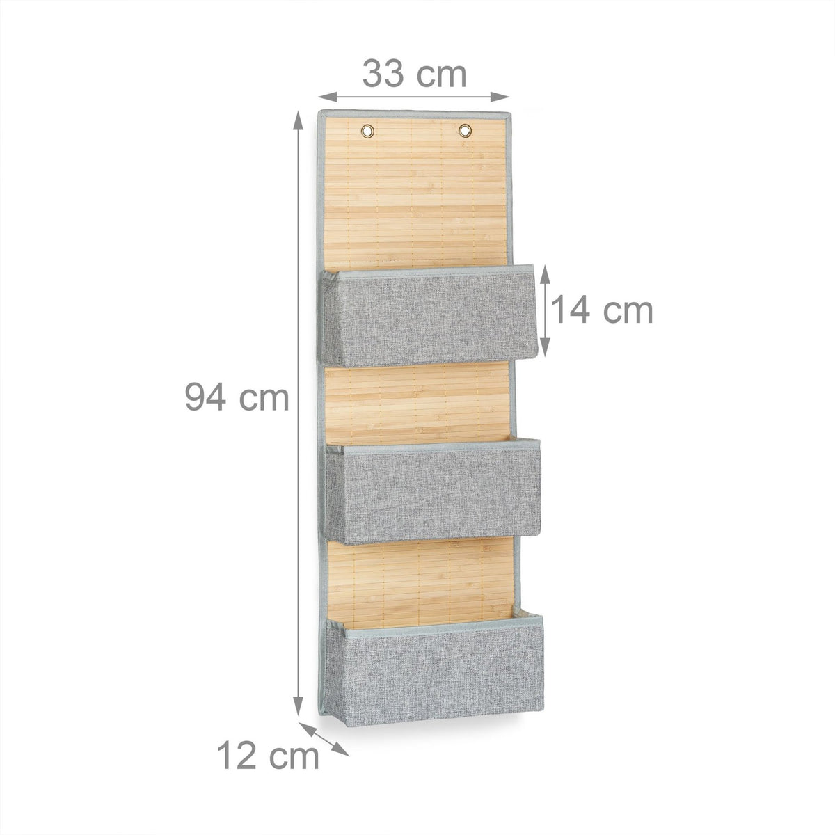 Wall- and door-hung storage for bathrooms