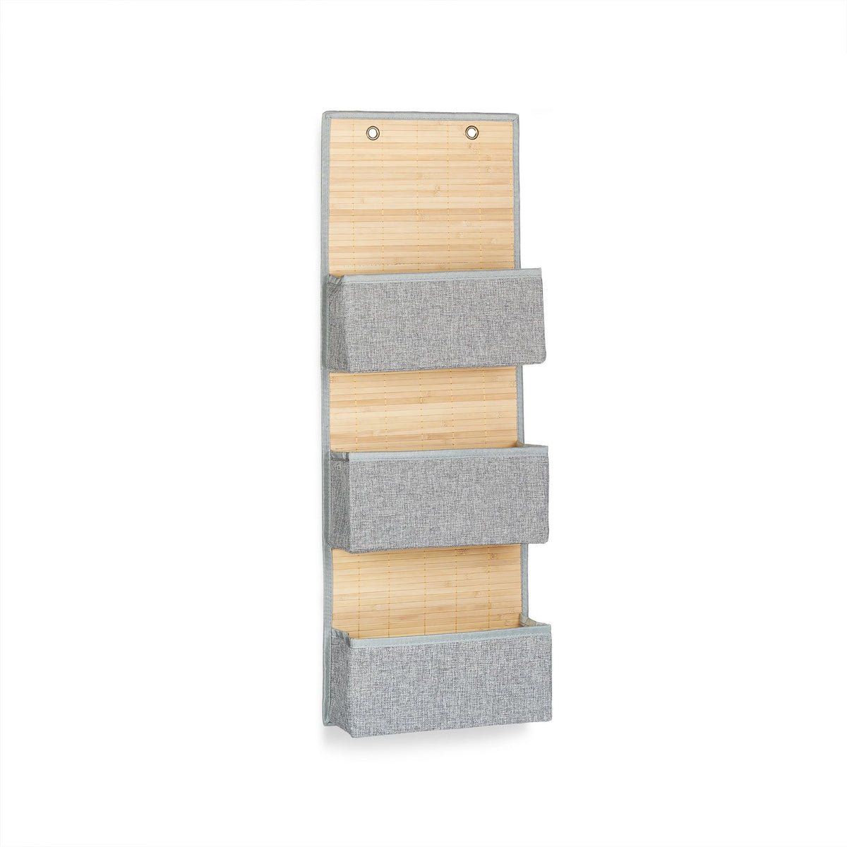 Wall- and door-hung storage for bathrooms