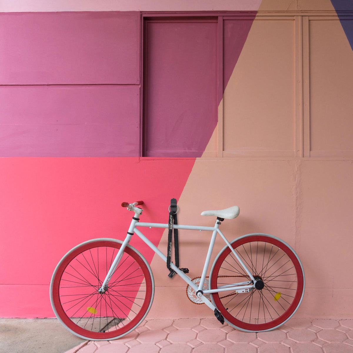Wall and floor anchorage for bicycle