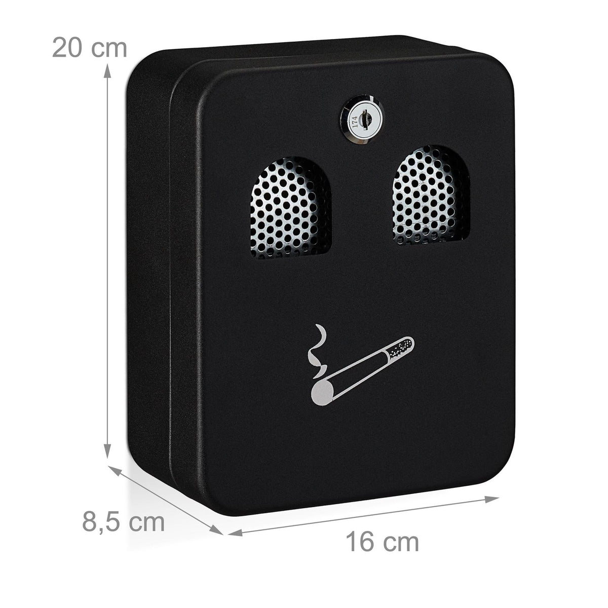Wall ashtray for outdoor use