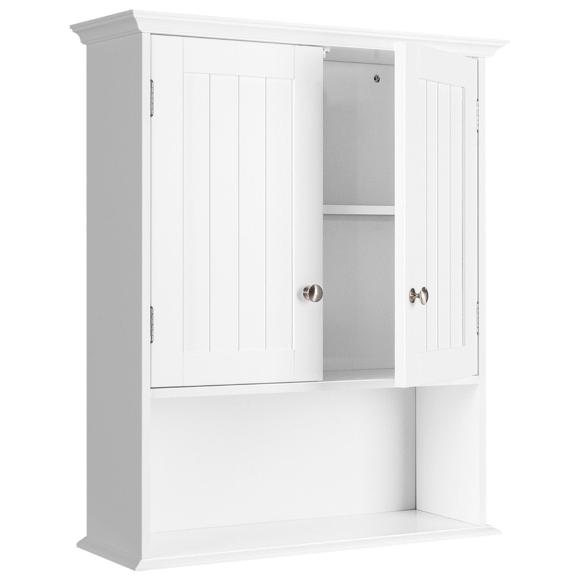 Wall cabinet bathroom wall cabinet wooden wall cabinet 60 x 20 x 70.5 cm white