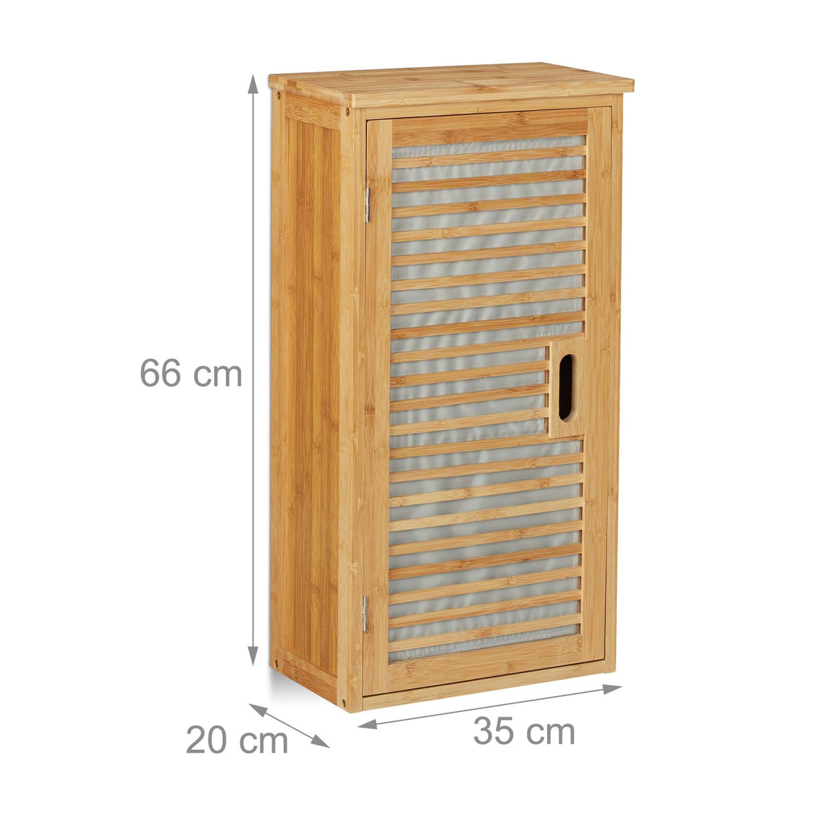 Wall cabinet for bathroom in bamboo