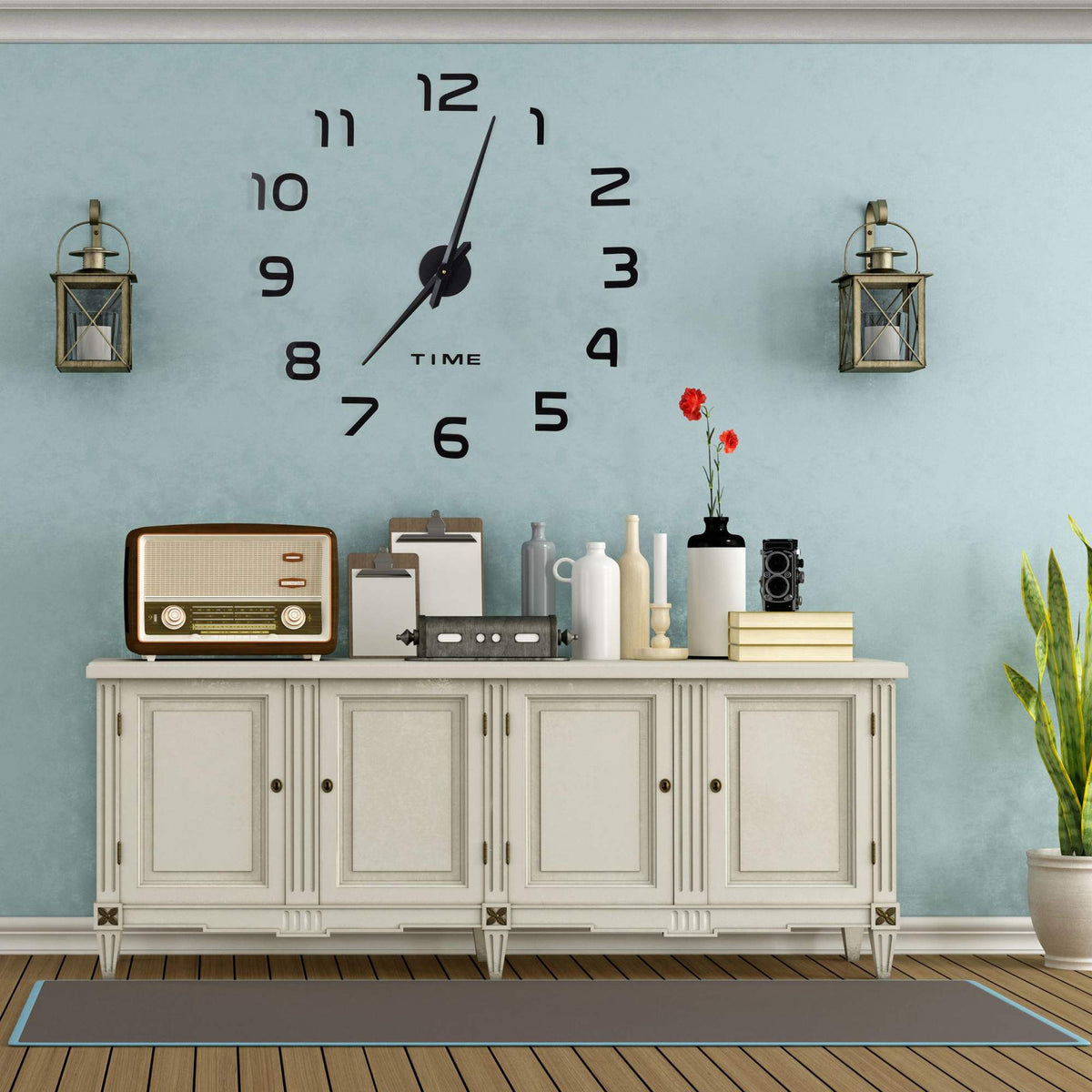 Wall clock DIY with 3D numbers