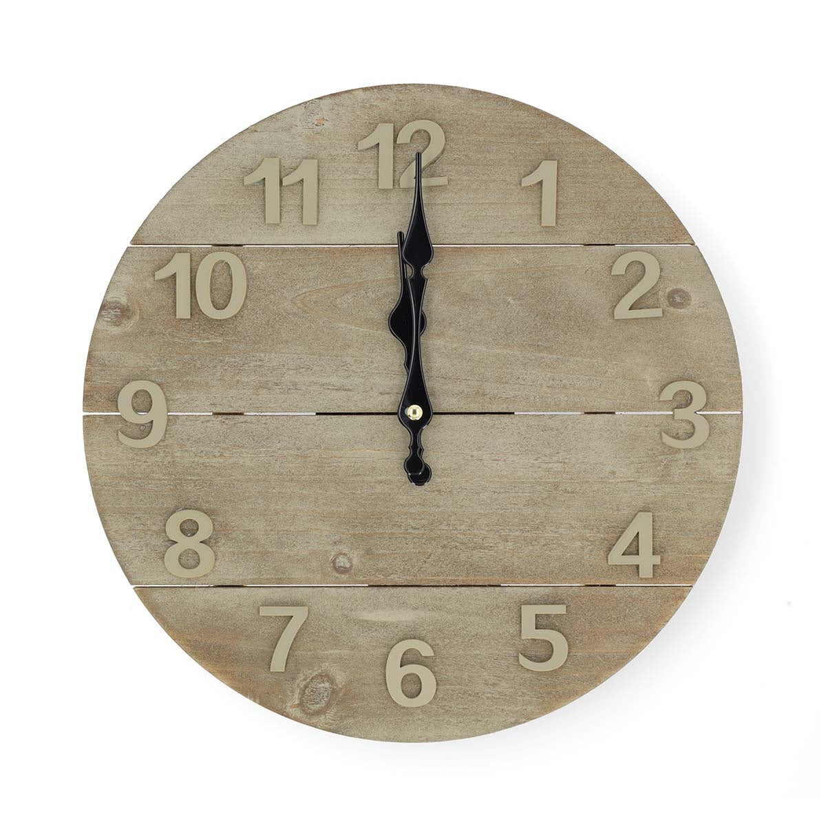 Wall clock | Diameter: 300 mm | Wooden | Beige / Brown