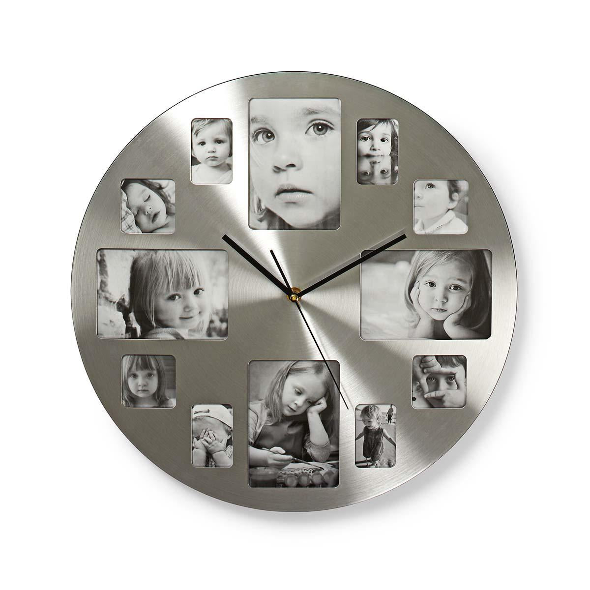 Wall clock | Diameter: 400 mm | Metal | Silver