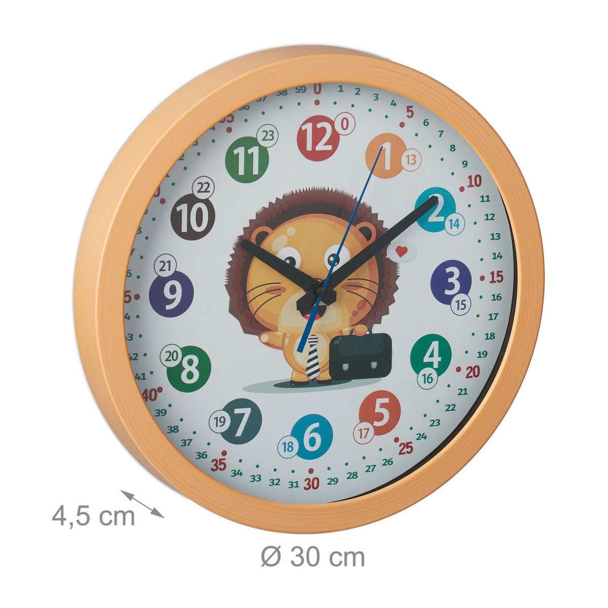 Wall clock for children "Lion