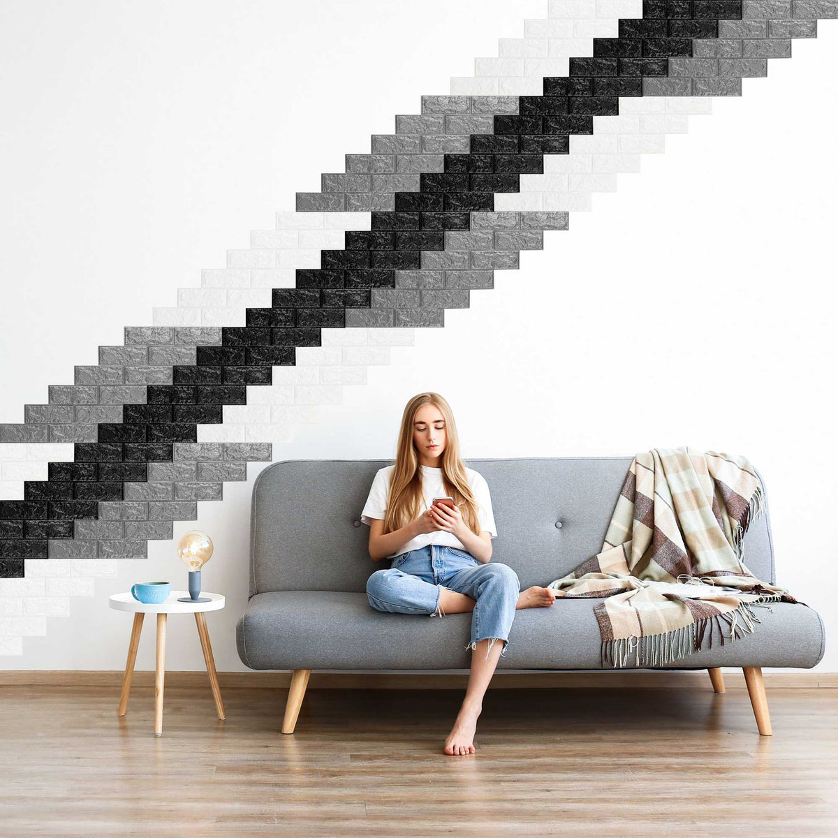 Wall decal set brick, self-adhesive
