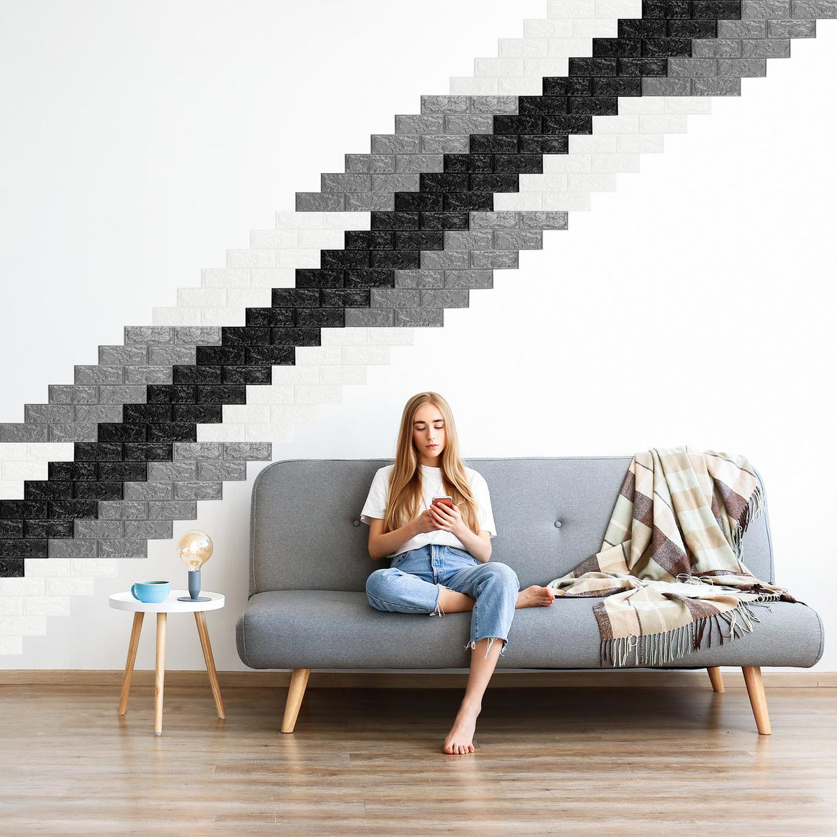 Wall decal set brick, self-adhesive