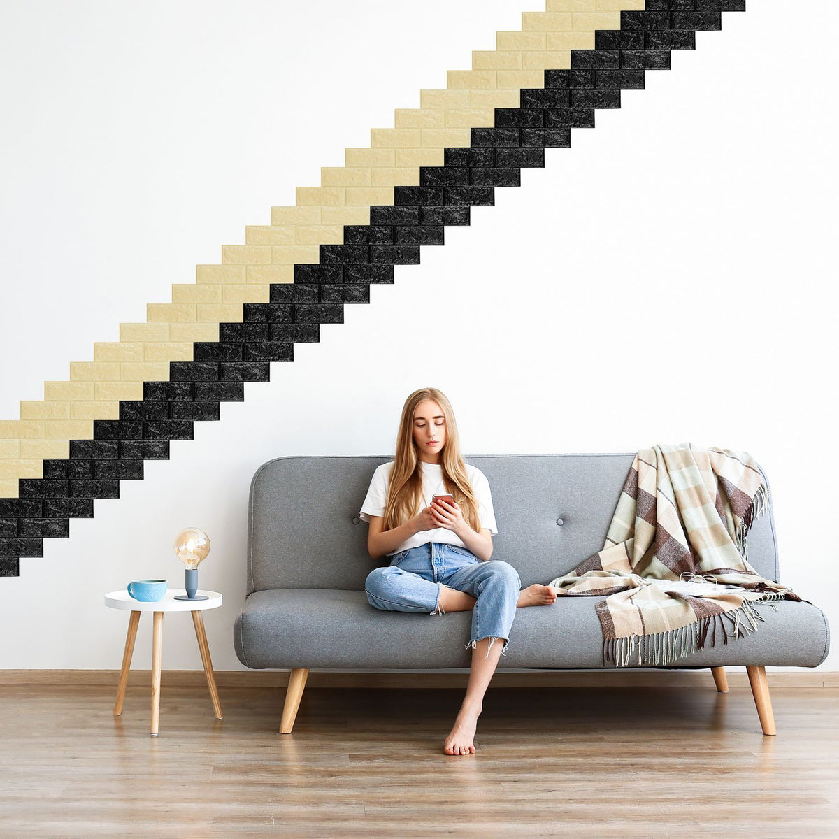 Wall decal set brick, self-adhesive