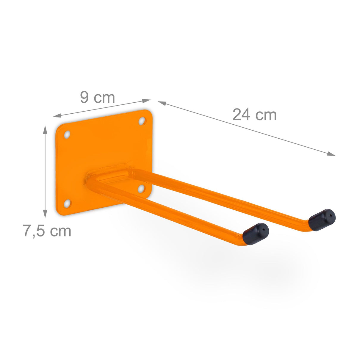 Wall hook made of resilient steel