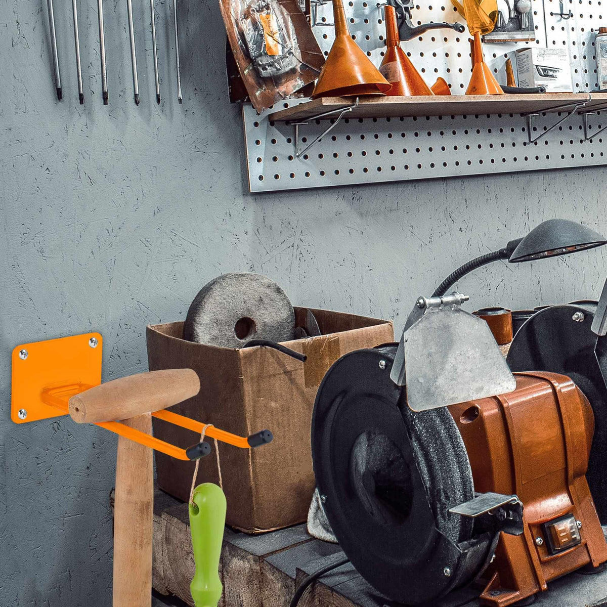 Wall hook made of resilient steel