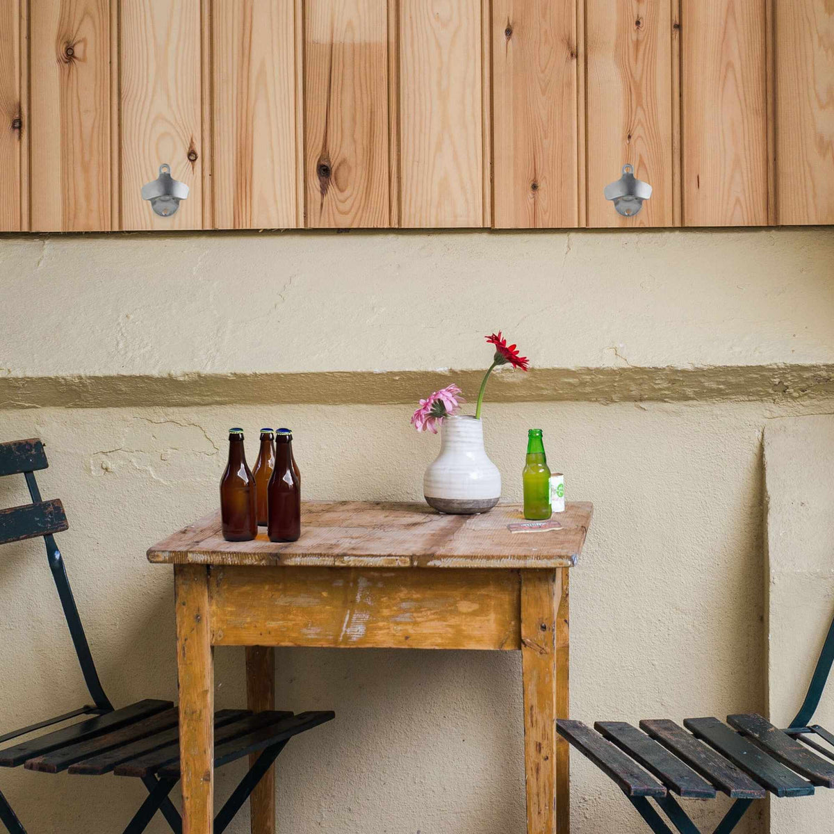 Wall mounted bottle opener - set of 5