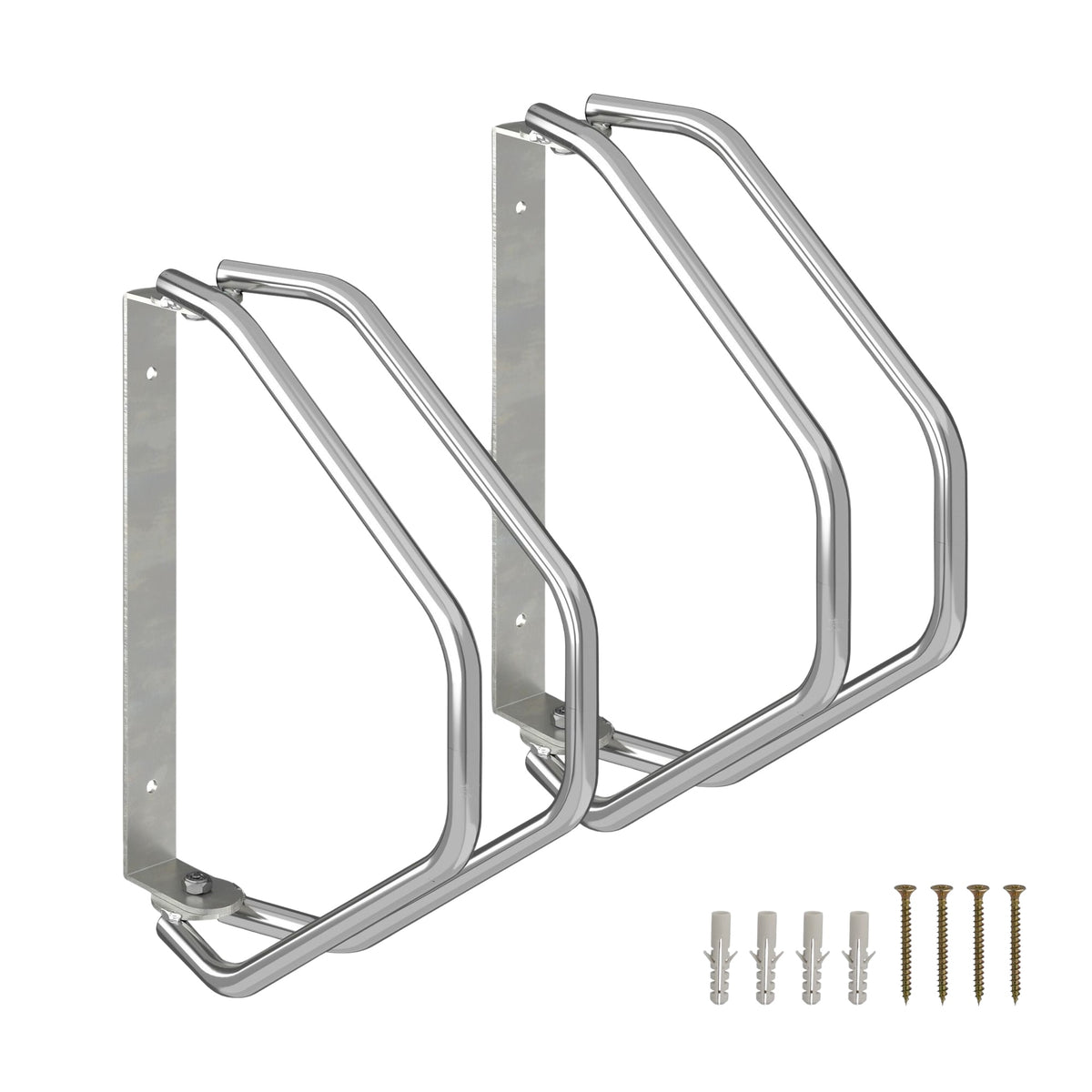 Wall-mounted swivel bike rack set