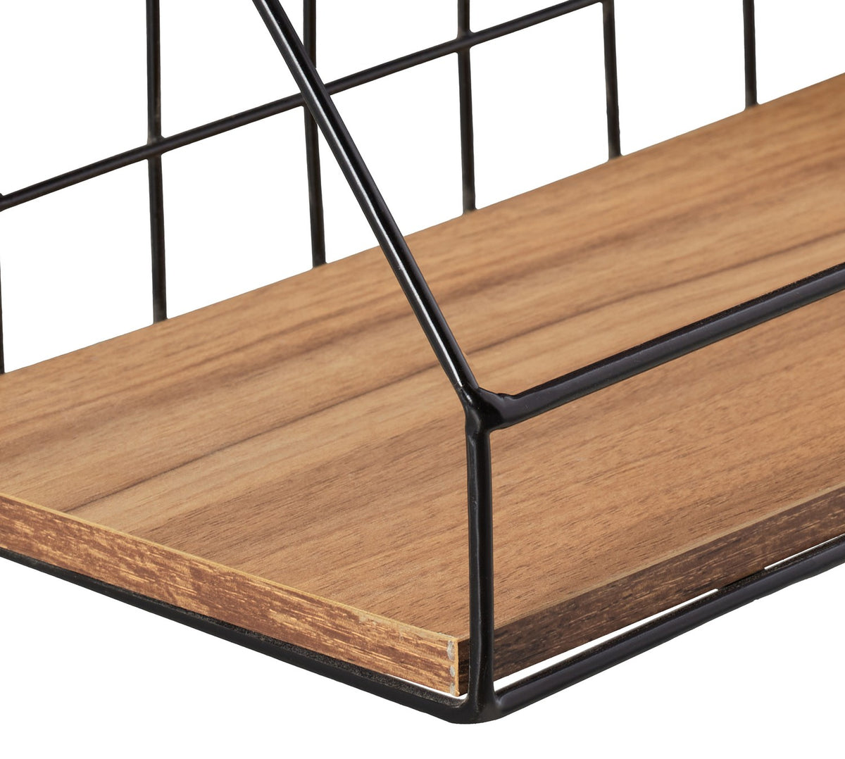 Wall shelf in industrial style 2 shelves