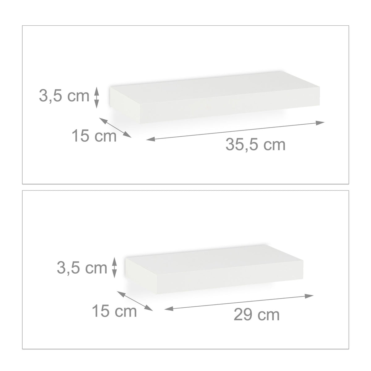 Wall shelf set of 3
