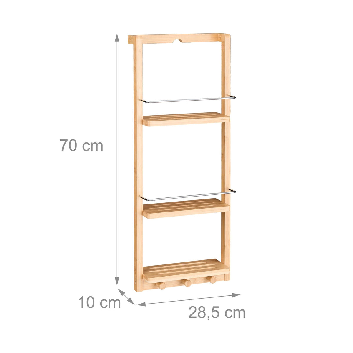 Wall shelf with 3 shelves